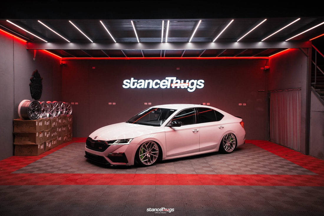 White Skoda VRS
