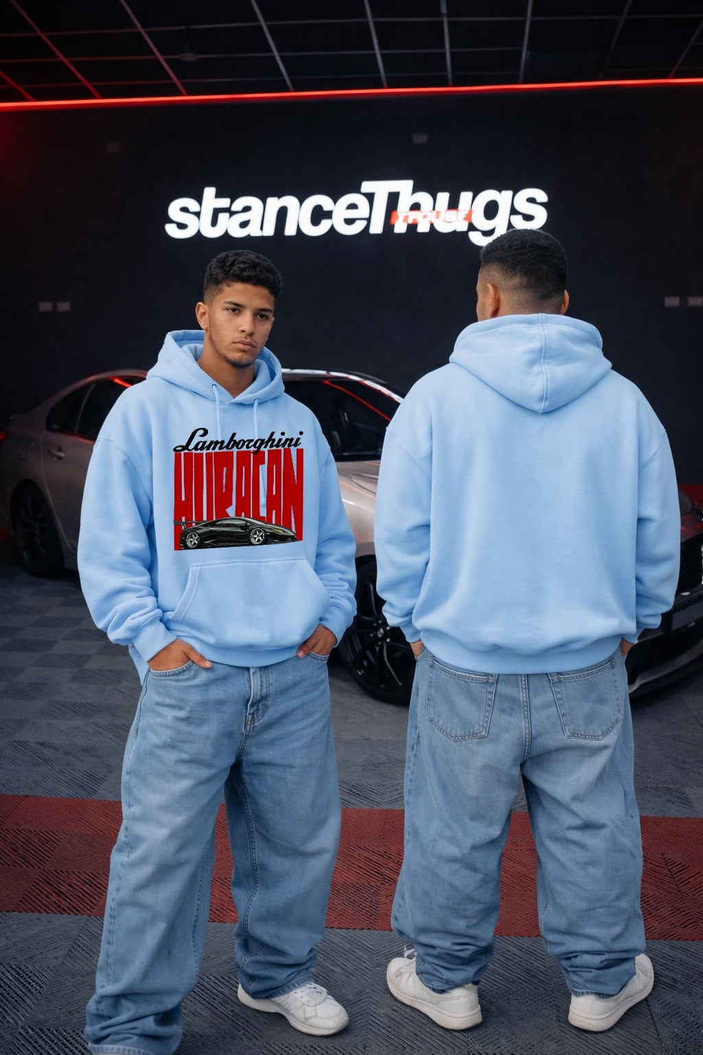 Oversize Lamborghini vs Ferrari Hoodie