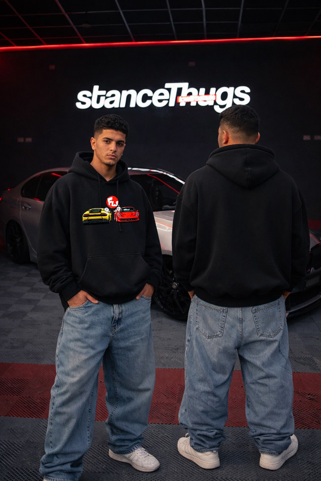 Oversize Lamborghini vs Ferrari Hoodie