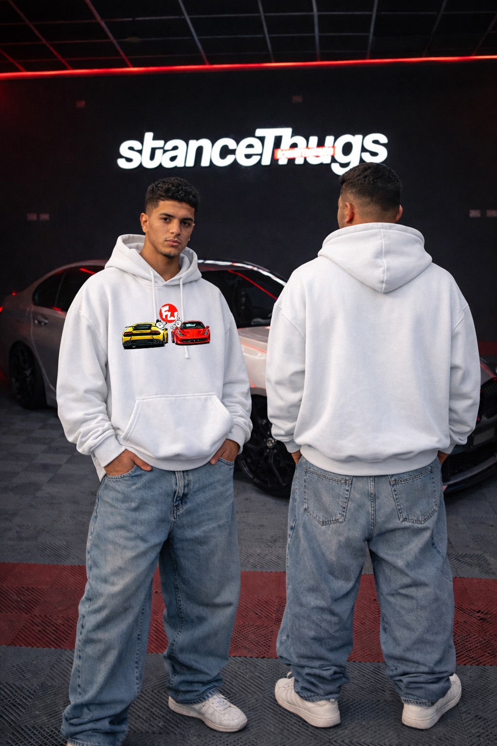Oversize Lamborghini vs Ferrari Hoodie