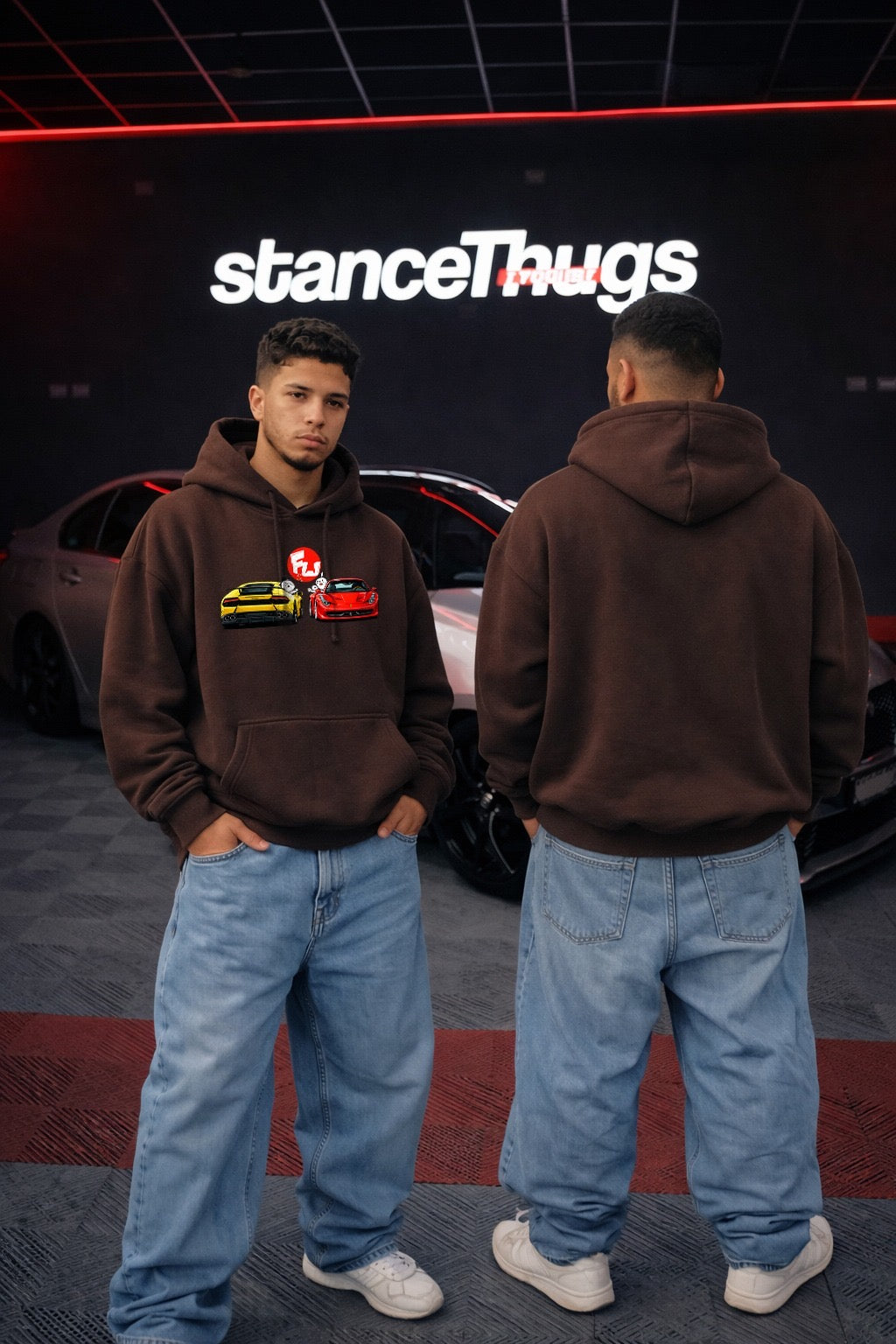 Oversize Lamborghini vs Ferrari Hoodie