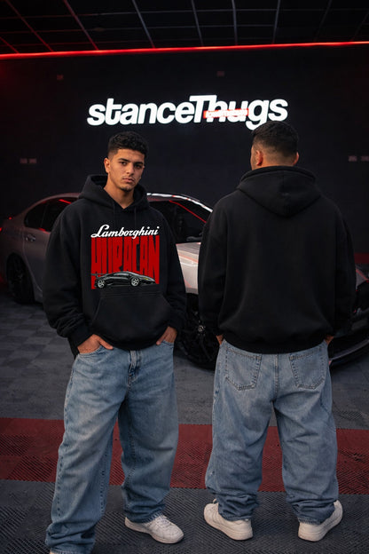Oversize Lamborghini vs Ferrari Hoodie